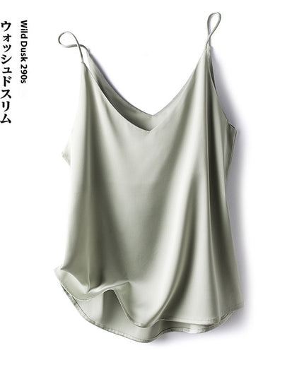 New Satin Pure Color All-matching Vest