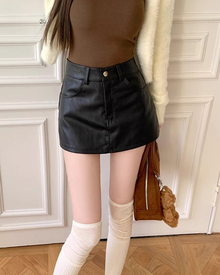 Women's Fall Winter Fashion Special High Waist Short Skirt