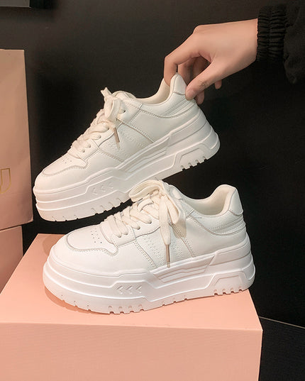 Platform Height Increasing Casual Lace Up Sports Board Shoes