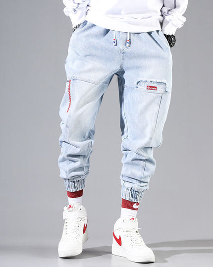 Summer light blue jeans