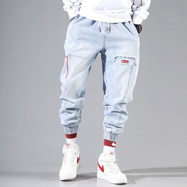 Summer light blue jeans