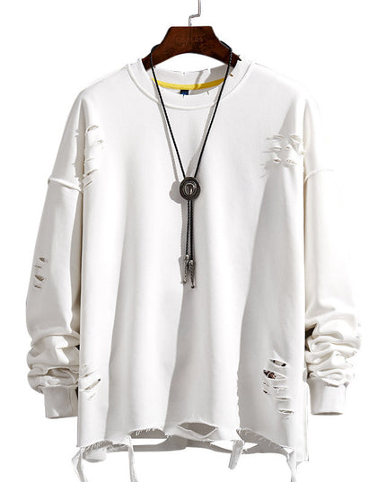 Trendy High Street Ripped Loose Sweater Men