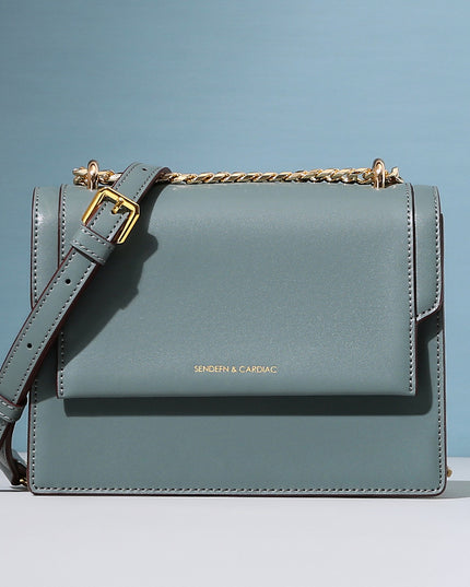 Leather shoulder messenger bag