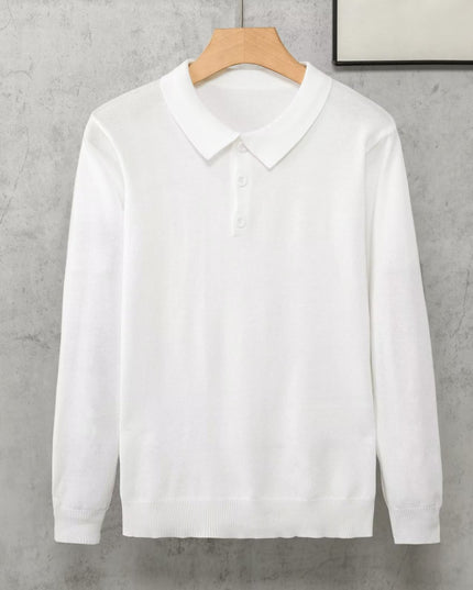 Japanese Style Simple Lapel Knitwear Korean Style