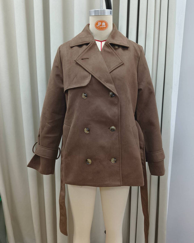 Women's Fashion Casual Double-breasted Jacket