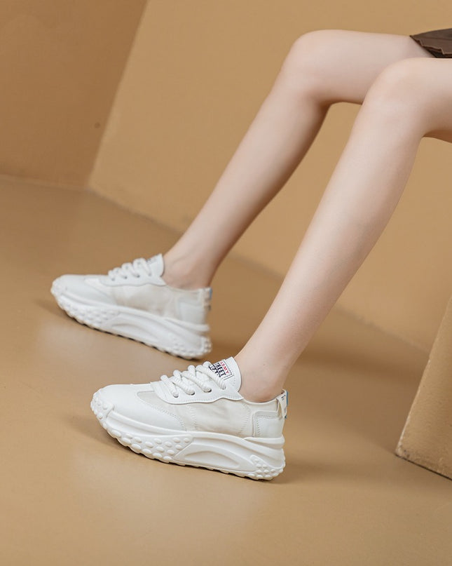 Dad Shoes Women's Fleece-lined Versatile Thick Bottom Small Size Sneaker