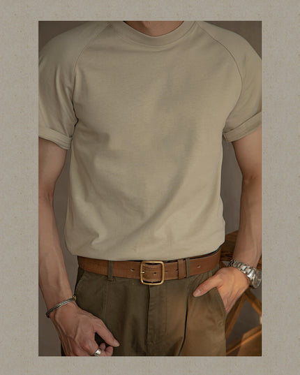 American Retro 300g Heavy Round Neck Dry T-shirt