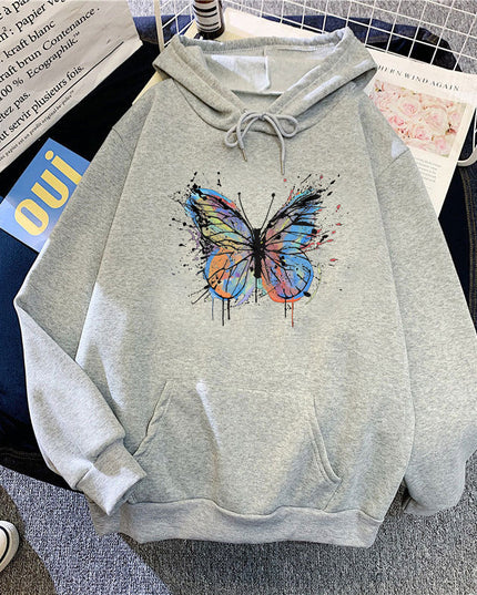 Plus Size Loose Hooded Sweater For Women