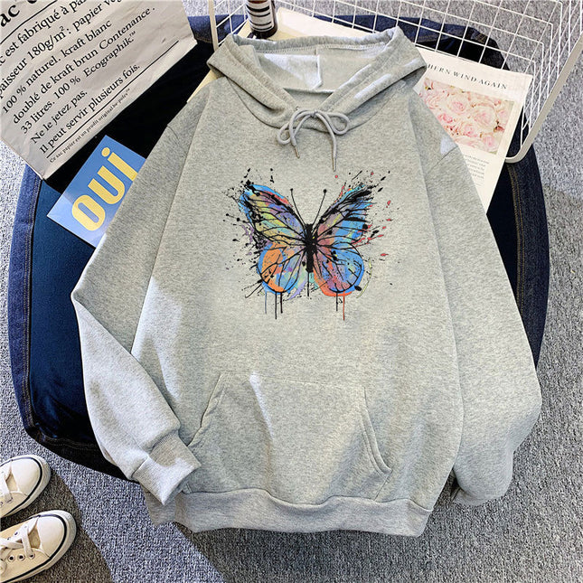 Plus Size Loose Hooded Sweater For Women