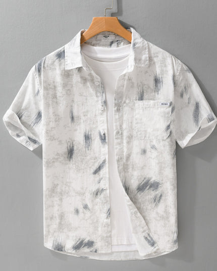 Summer Menswear Simple Printed All-matching Short Sleeve