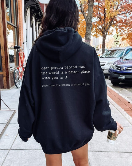 Every Thing Will Be Okay Creative Letter Hoody Female Casual Pocket Hoodie Fashion Loose Clothes Warm Comfortable Pullover