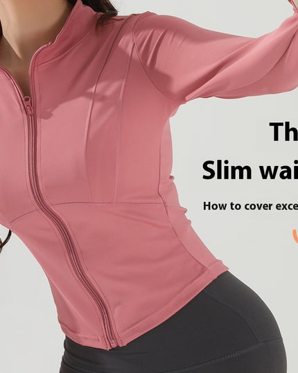 Stand Collar Jacket Thin Fitness Top Yoga Clothes Long Sleeve