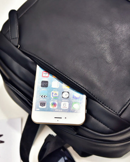 Retro casual backpack backpack men computer bag student bag Korean female leather travel tide one generation