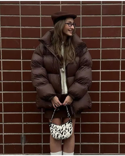 Fashion Casual Loose Fluffy Soft Bread Cotton Jacket