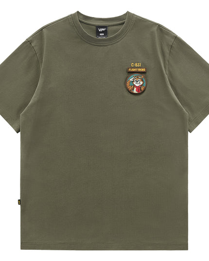 Men's Fashion Vintage Embroidered Short-sleeved T-shirt