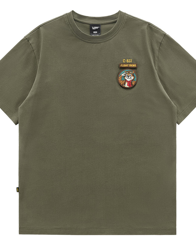 Men's Fashion Vintage Embroidered Short-sleeved T-shirt