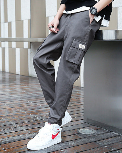 Men's straight-leg cropped trousers
