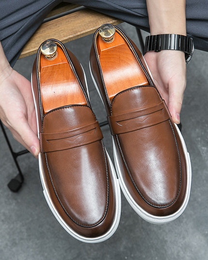 Plus Size Board Shoes Male Business Casual Leather Shoes