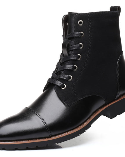 Pointed and velvet warm Martin boots