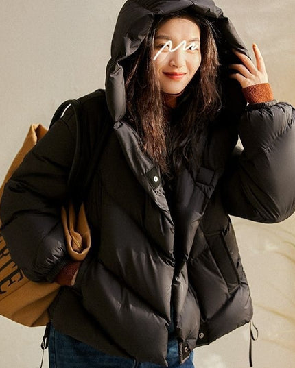 Hooded Small Puffer Jacket Coat