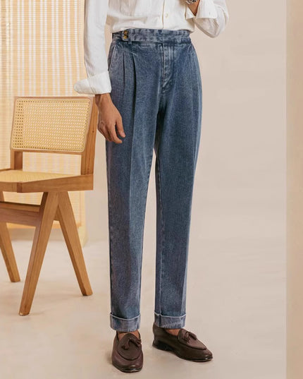 Spring And Autumn New Straight Loose Washed-out Casual Pants