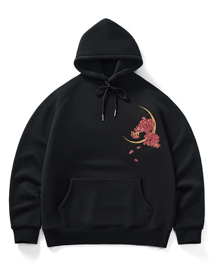 Autumn And Winter Heavy Industry Dragon Embroidered Hoodie Men