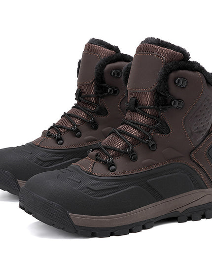 Fleece-lined Warm Plus Size High-top Men's Boots