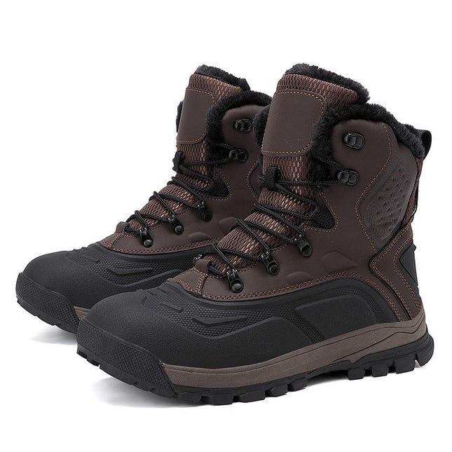 Fleece-lined Warm Plus Size High-top Men's Boots