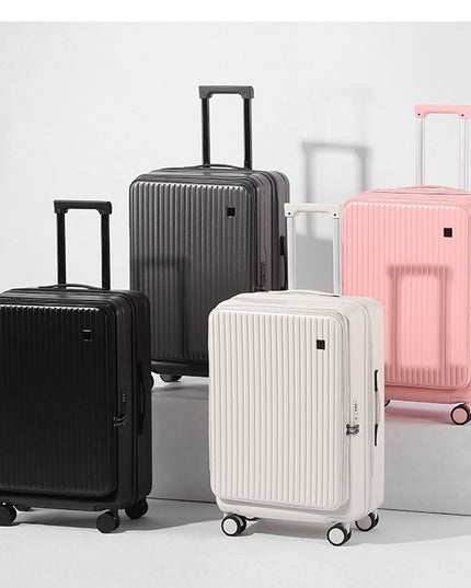 Front Open Luggage 20-inch Boarding Drop-resistant Trolley Case Extended Luggage Case