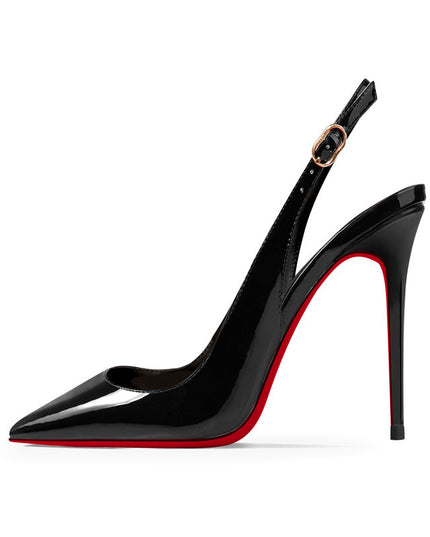 Black And Red Background High Heel Sandals Women's Stiletto Heel