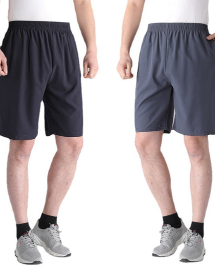 Solid Color Black Loose High Waist Comfort Breathable Middle-aged Breeches