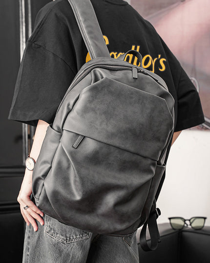 Simple Gray Men's Backpack Computer Travel