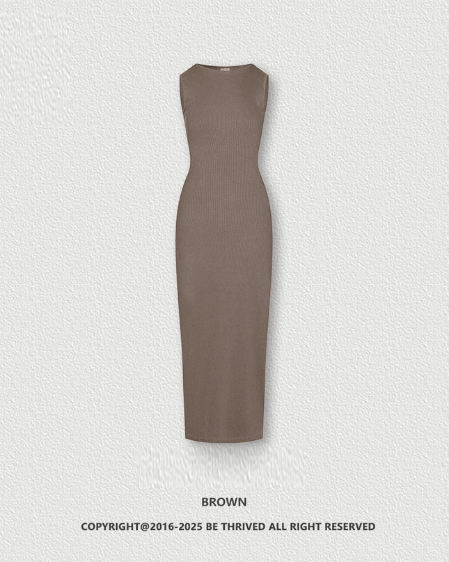 Lady Like Woman Vest High-grade Slim Fit Slimming Knitted Dress