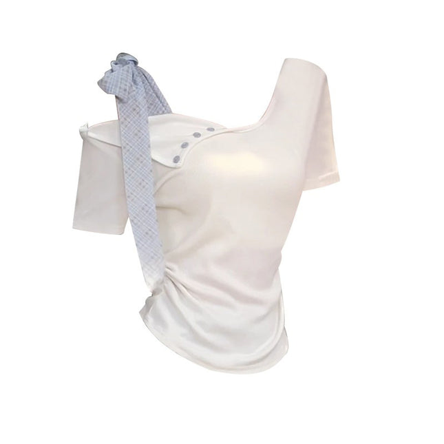 Sweet Hot Girl Niche Design Short Sleeve