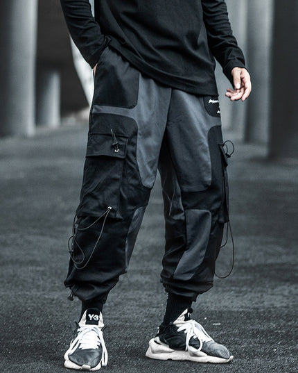 Fashion Trend Functional Wind Overalls Men's Black Tide Brand Student Harem Pants