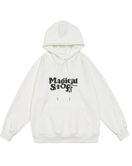 Letter Print Sweatshirt Loose Street Coat For Men And Women
