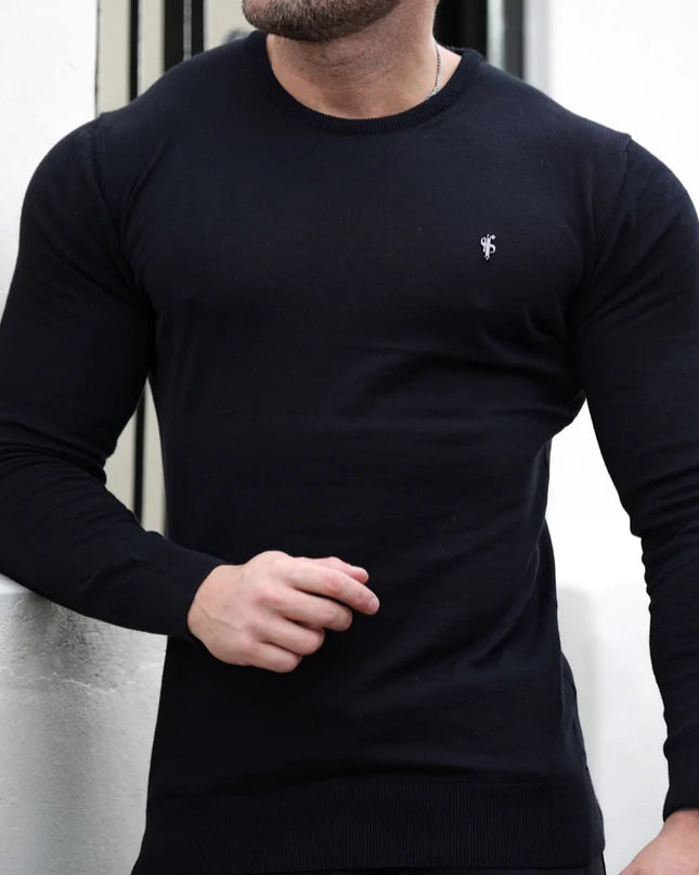 Men's Knitted Embroidered T-shirt