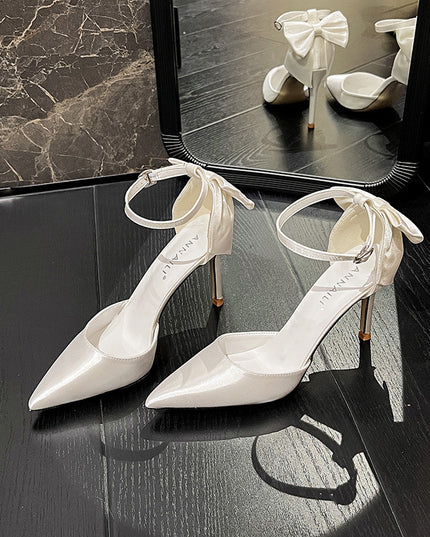 Satin White Wedding Shoes Plus Size