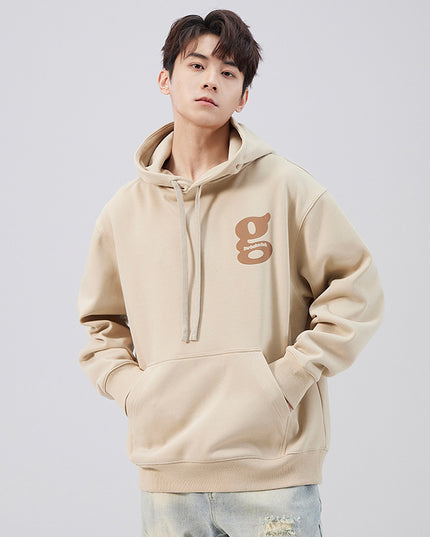 Printed Pullover Hooded Long Sleeves Men's Sweater