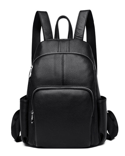 Anti-theft Female Head Layer Cowhide College Outdoor Leisure Travel Backpack