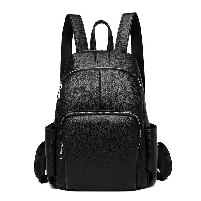 Anti-theft Female Head Layer Cowhide College Outdoor Leisure Travel Backpack