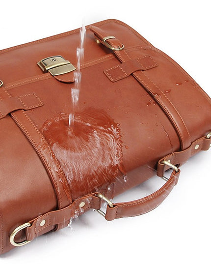 JMD Winter British Style First-Layer Cowhide Briefcase for Men | Premium Leather Office Handbag