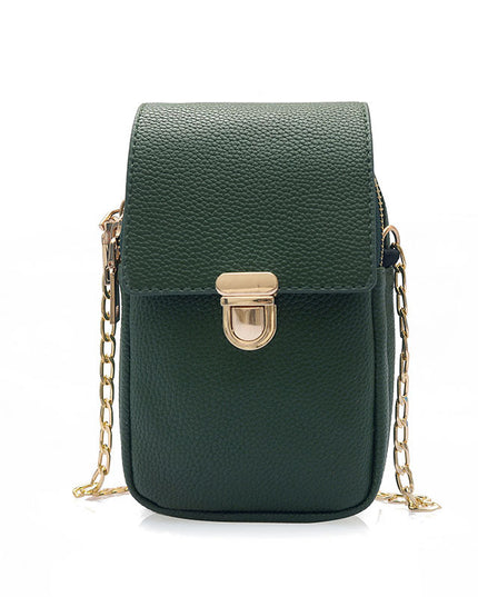 Chain double zipper cross - slung casual bag
