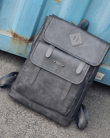 new fashion color leather retro Backpack Laptop computer backpack on behalf of a man