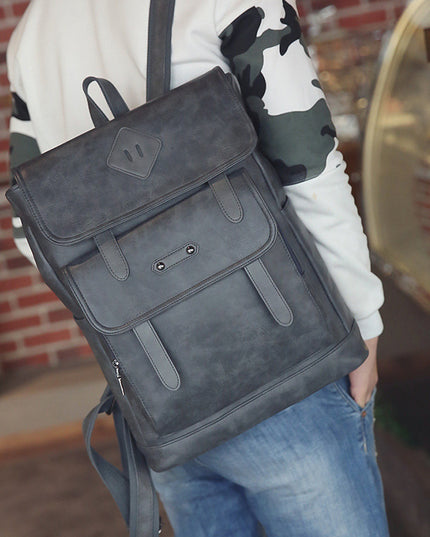 new fashion color leather retro Backpack Laptop computer backpack on behalf of a man