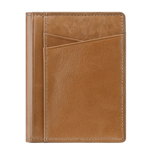 Multi-card Slot RFID Real Cowhide Bank Card Holder ID Holder