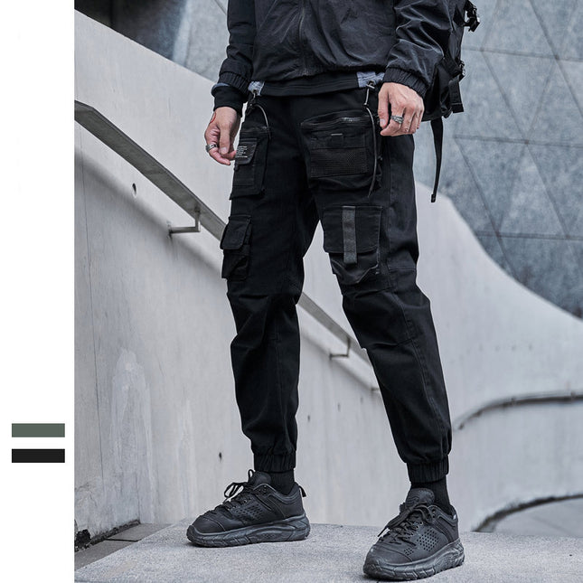 Multi-pocket cropped slacks