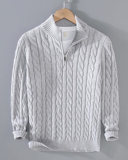 Sweater Loose Zip Pullover Knitting Sweater Coat Men