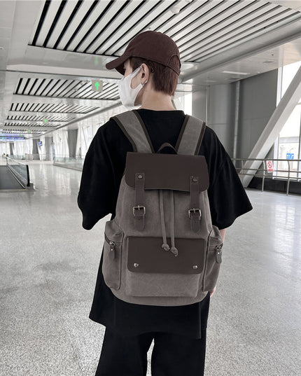 Drawstring Backpack Retro Canvas Personality