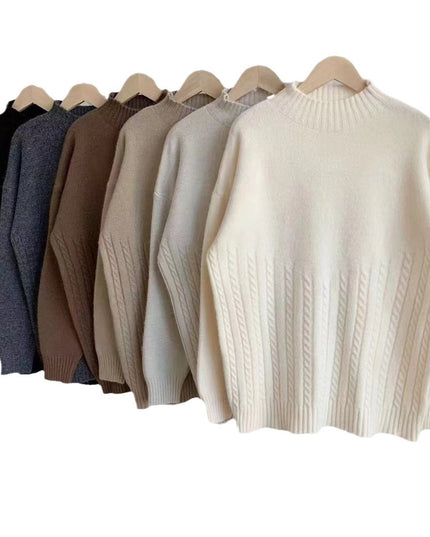 Autumn And Winter New Twist Simple Comfortable Sweater Bottoming Shirt